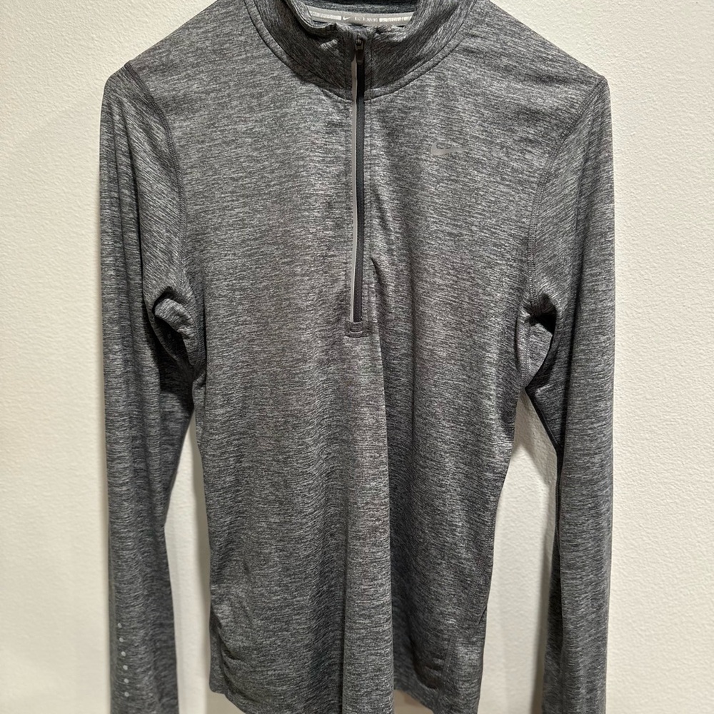 Nike Heather Gray Half-Zip Athletic Top